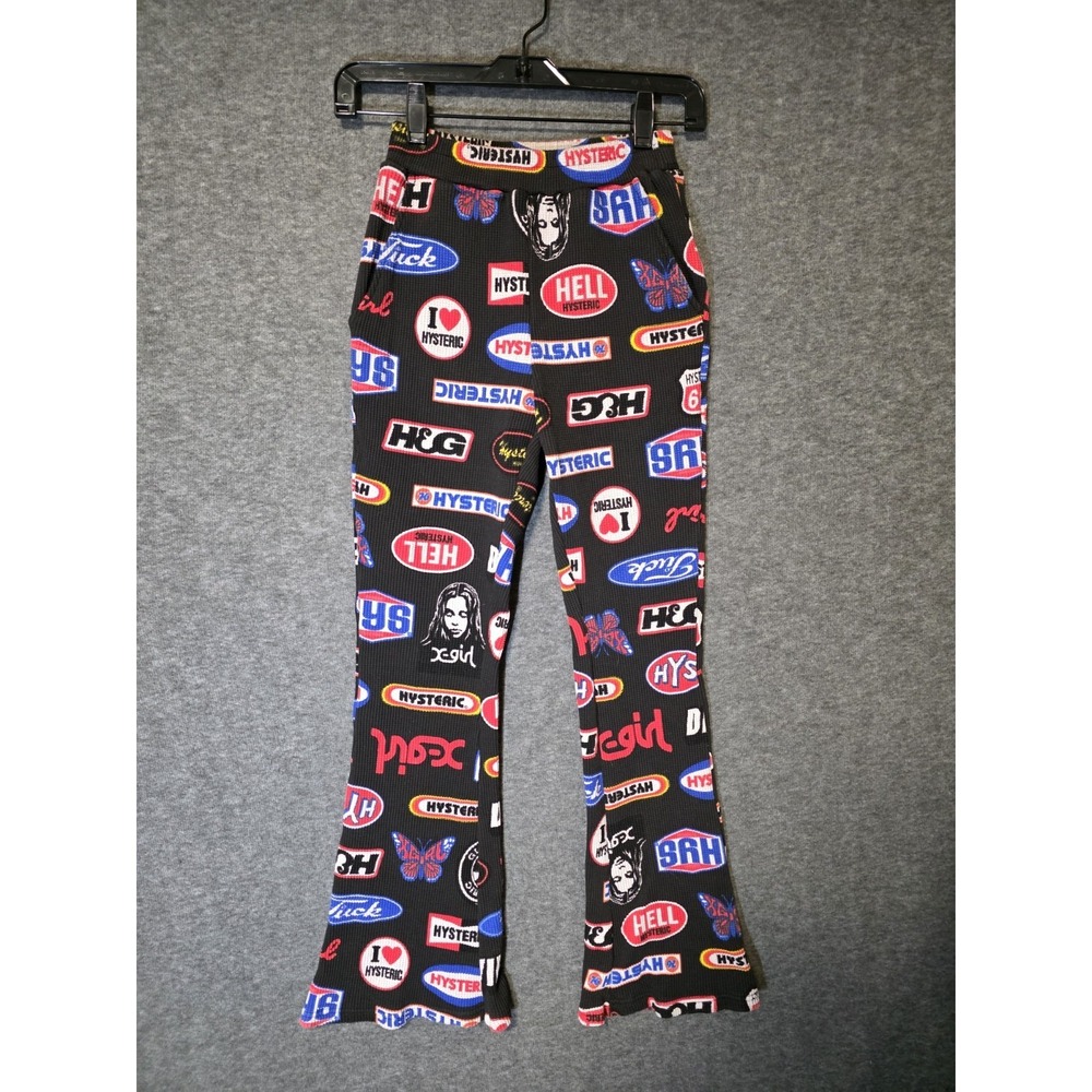 X-Girl x Hysteric Glamour Women's Small Waffle Knit Flare Pants Stretch Collab